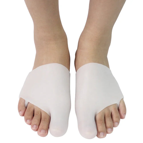 Gel Toe Tube Spacer Sleeves Elastic Fabric Separator Nail Kids Socks Pinky White Single