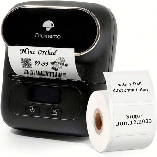 Phomemo M110 Mini Portable Thermal Printer Barcode Label Maker Printer for Small Business