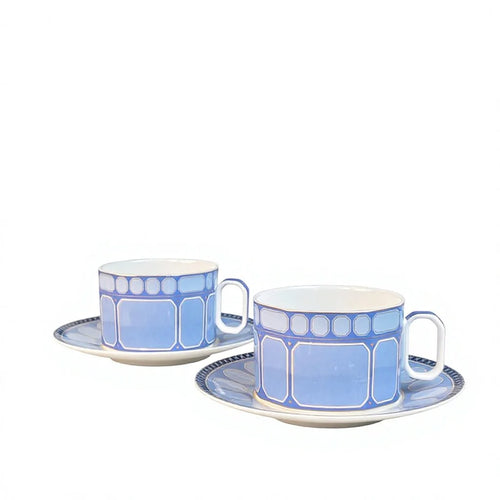 European Style Light Luxury Colored Coffee Cup Set for Home Banquets Dinners and Gift