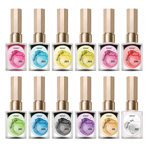 New Trend 12colors Alcohol Marble Ink Nails Art Blooming Gel UV Gel Nail Polish and Free
