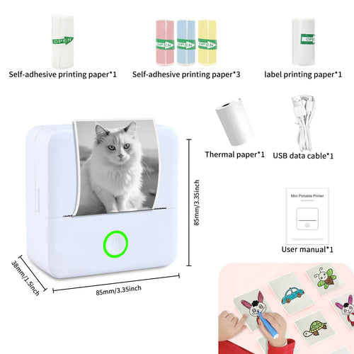 Mini USB Interface X6 Model Thermal Label Printer Cutter Included Mini Thermal Barcode