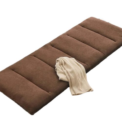 6-Fold Long Cushion Folding Futon Lounging Mat Towel Fabric Portable Camping Outdoor Foam