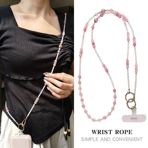 Crystal Mobile Phone Lanyard Crossbody Long Style Ins Women's Fashion Niche Exquisite