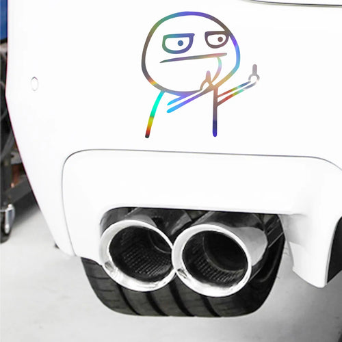 Style Funny Two Middle Finger Vinyl Auto Car Truck Laser Sticker Window Decal Gift Die