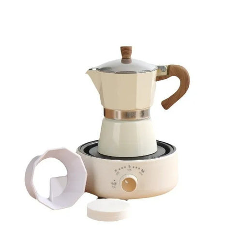 Directly Order 150ml Italian Aluminum Moka Pot Single Valve Coffee Maker Brewing Machine