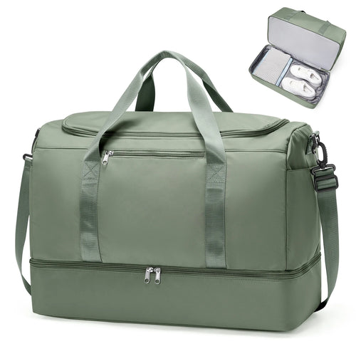 Large Light Weight Durable Soft Fashion Zipper Travel Duffel Bag for Unisex Weekender