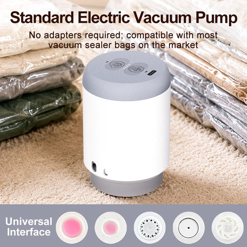 Vacuum Storage Bags for Travel with Rechargeable Air Pump Plastic Clothing Luggage