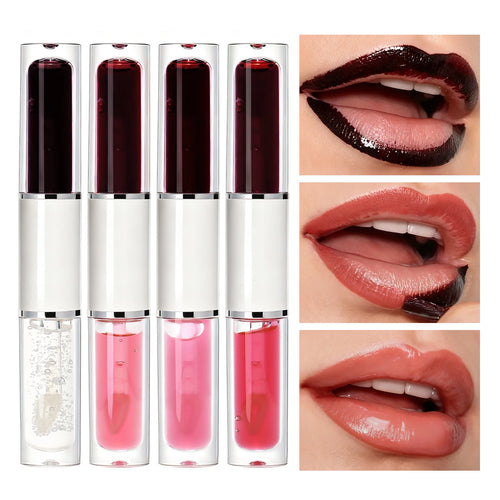 Long Lasting Lip Oil & Peelable Gloss 2 in 1 Combo Non Sticky Finish Smooth & Soft