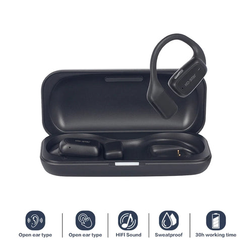 Open Ear Clip on Earbuds with Long Battery Life Earhook Earphones Wireless Open Ear