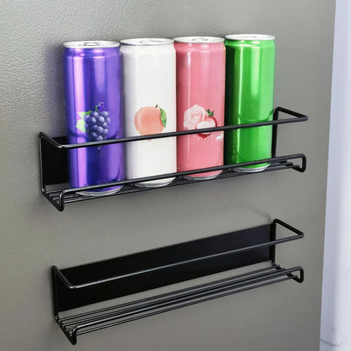 Magnetic Fridge Side Spice Rack, Black Carbon Steel, Sets of 1, 2 or 4