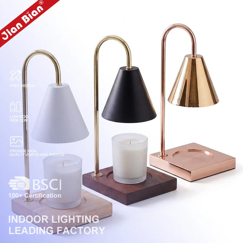 Modern Luxury Wooden Wax Melting Lamp Minimalism Bedroom Living Room Restaurant
