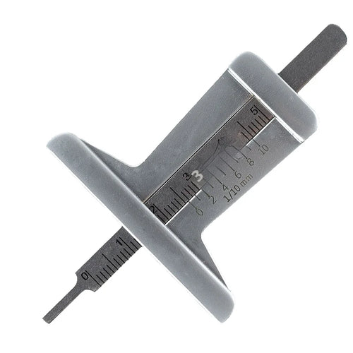 Stainless Steel 0-50mm Tire Depth Gauge 5cm Tire Tread Depth Ruler Vehicle Tool