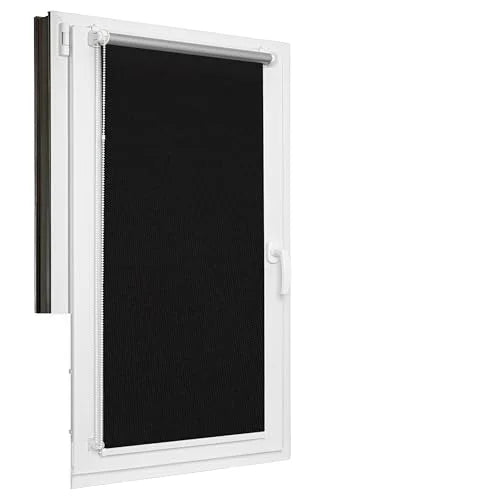 Modern Horizontal Blackout Roller Blind Without Drilling Polyester 48cm X 120cm Indoor