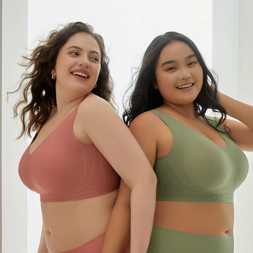 Multi-Color Solid Pattern Jelly Latex Girls' Bra Plus Size Adjustable Removable Steel