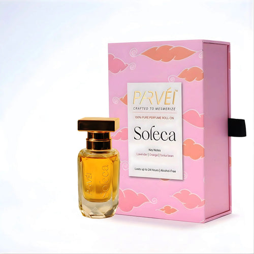 Parvei Soleca 20ml 100% Pure Luxury Modern French Long-Lasting Portable Parfum Roll-On
