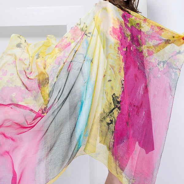 Long Silk Scarf — 180 × 67.5 cm