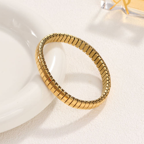 Chunky Bangle — 18K Gold Plated Steel