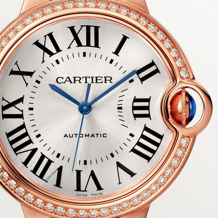 Unworn Ballon Bleu de, 18k Rose Gold with Diamond-set, 36mm, Ref# WJBB0034, box and papers