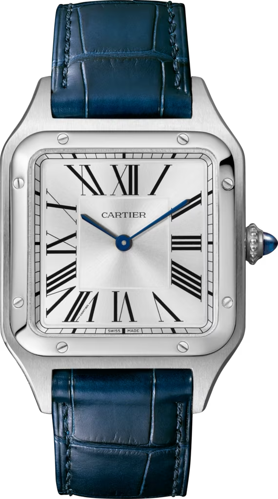 Unworn Santos Dumont de, Stainless Steel, 43.5mm x 31.4mm, Ref# WSSA0022, box and papers