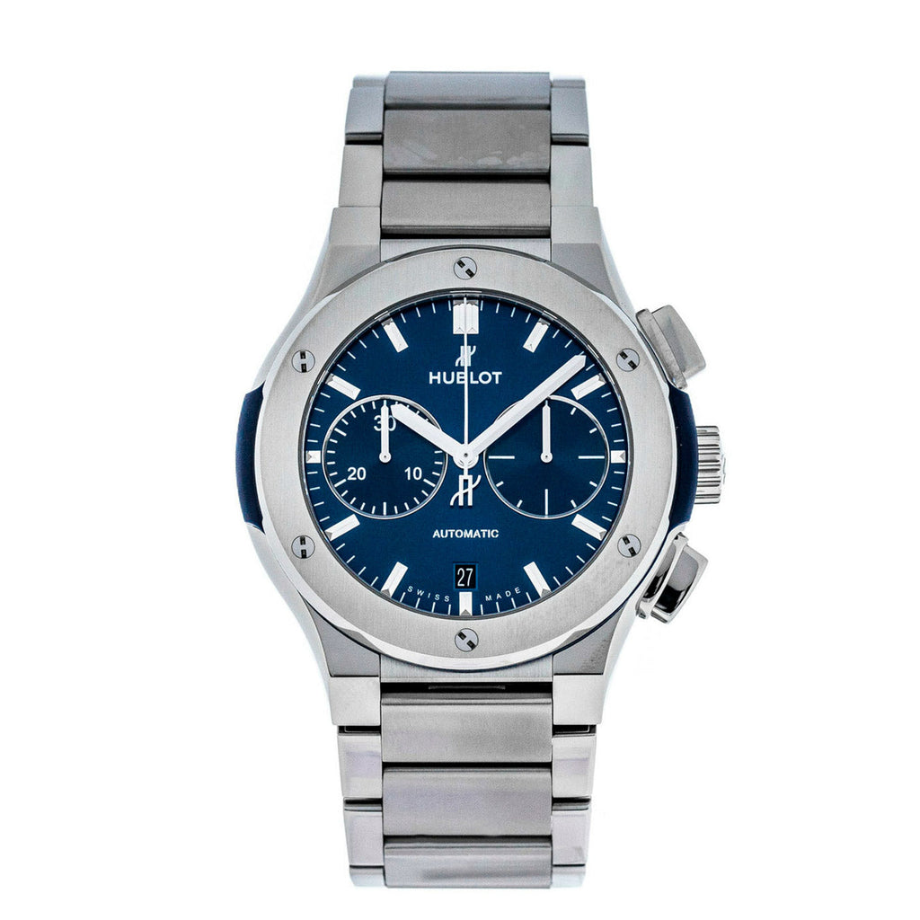 Classic Fusion Blue Chronograph Titanium Bracelet 45mm, Ref# 520.NX.7170.NX