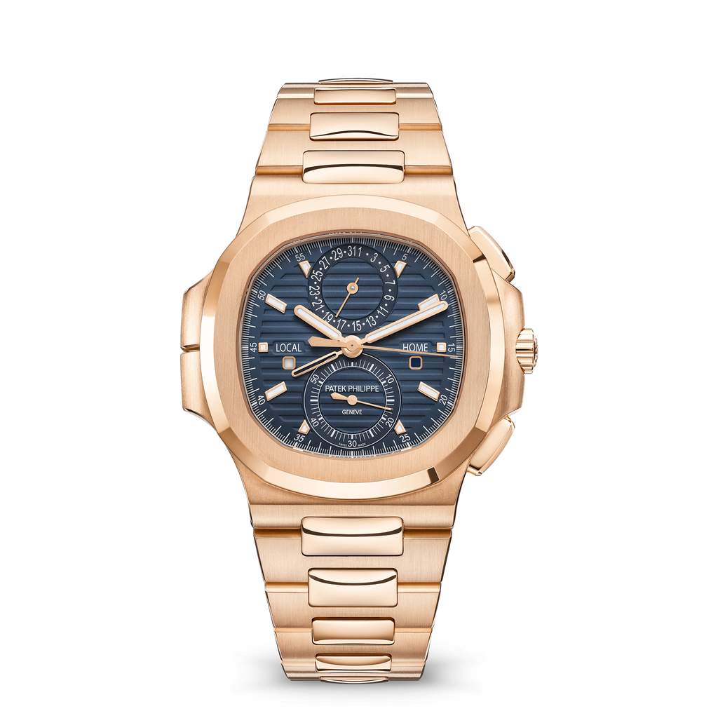 Nautilus Travel Time Chronograph Watch, 18k Rose Gold, 40, 5 mm, Ref# 5990/1R-001