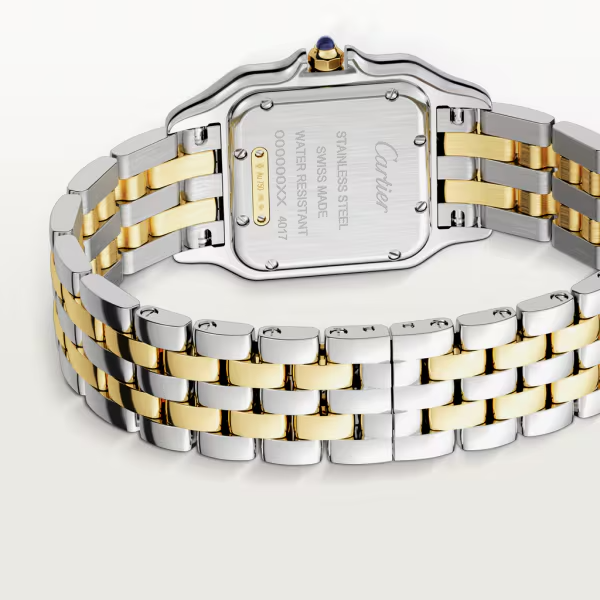 Unworn Panthère de, Stainless Steel, 18k Yellow Gold, 29mm x 37mm, Ref# W2PN0007, box and papers