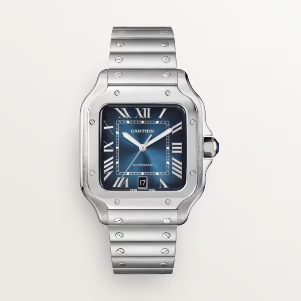 Unworn Santos de, Stainless Steel, 39.8mm, Ref# WSSA0030, box and papers