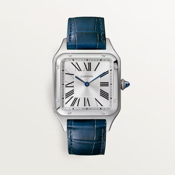 Unworn Santos Dumont de, Stainless Steel, 43.5mm x 31.4mm, Ref# WSSA0022, box and papers