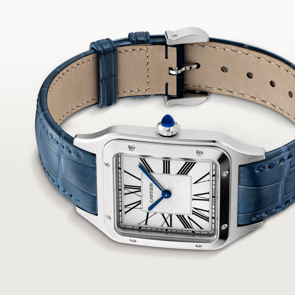 Unworn Santos Dumont de, Stainless Steel, 43.5mm x 31.4mm, Ref# WSSA0022, box and papers