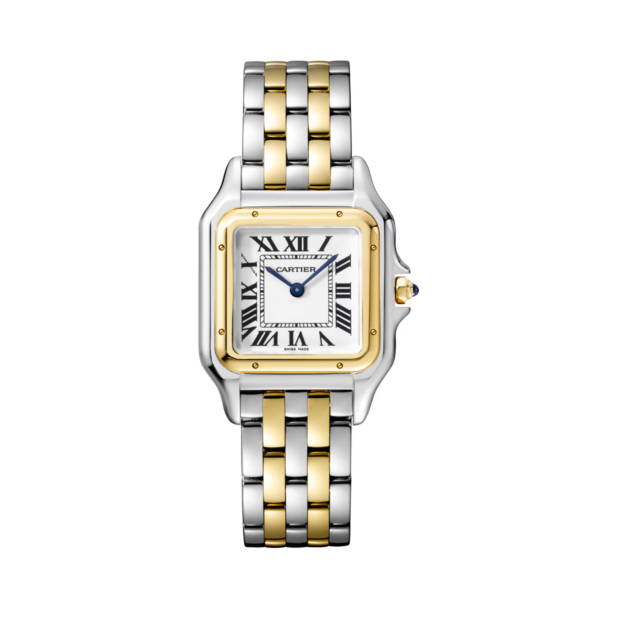 Unworn Panthère de, Stainless Steel, 18k Yellow Gold, 29mm x 37mm, Ref# W2PN0007, box and papers