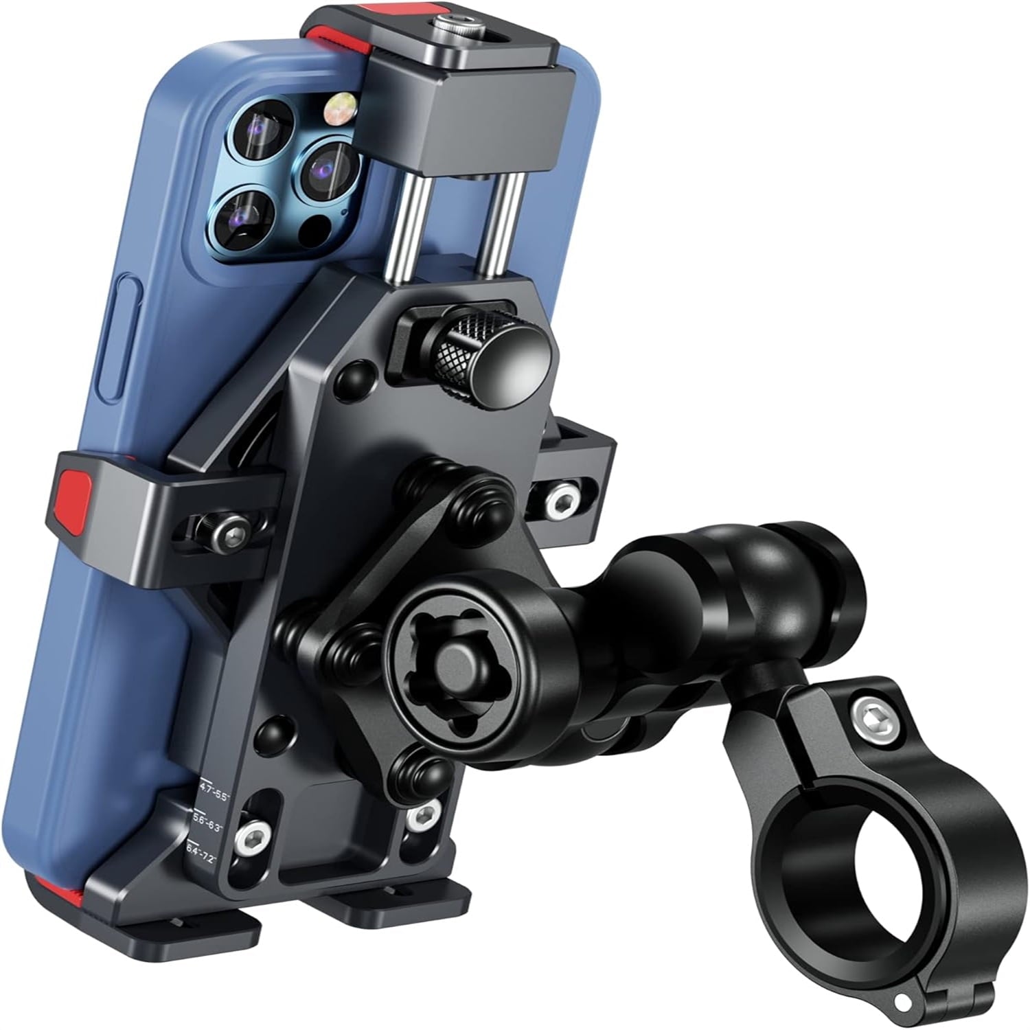 6061-T6 Anti-Theft Motorcycle Phone Mount with Vibration Dampener - image 3