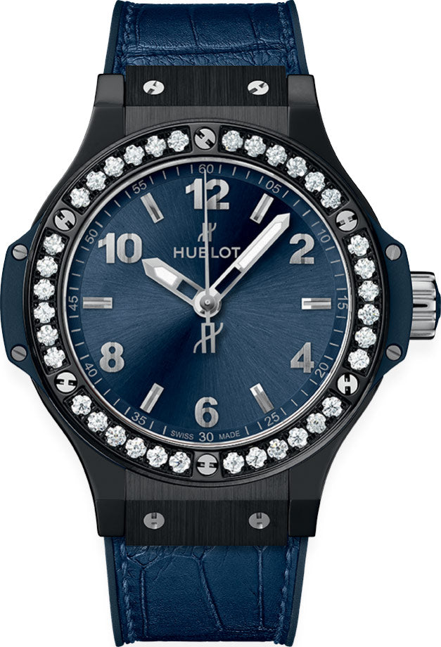 Big Bang, Ceramic Blue Diamonds, 38mm, Ref# 361.CM.7170.LR.1204