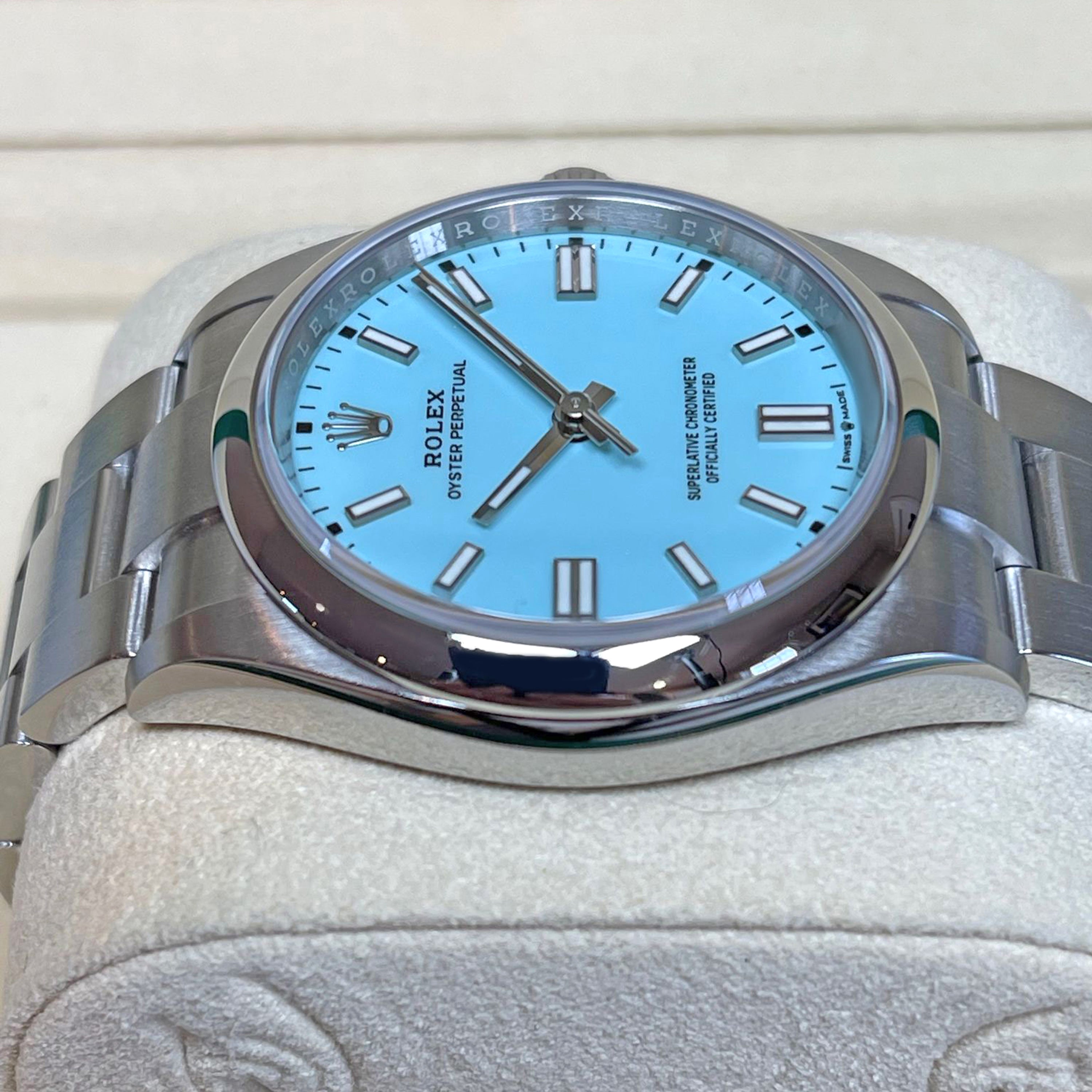 Oyster Perpetual 36, Turquoise blue dial, 36mm, Oystersteel Ref# 126000-0006