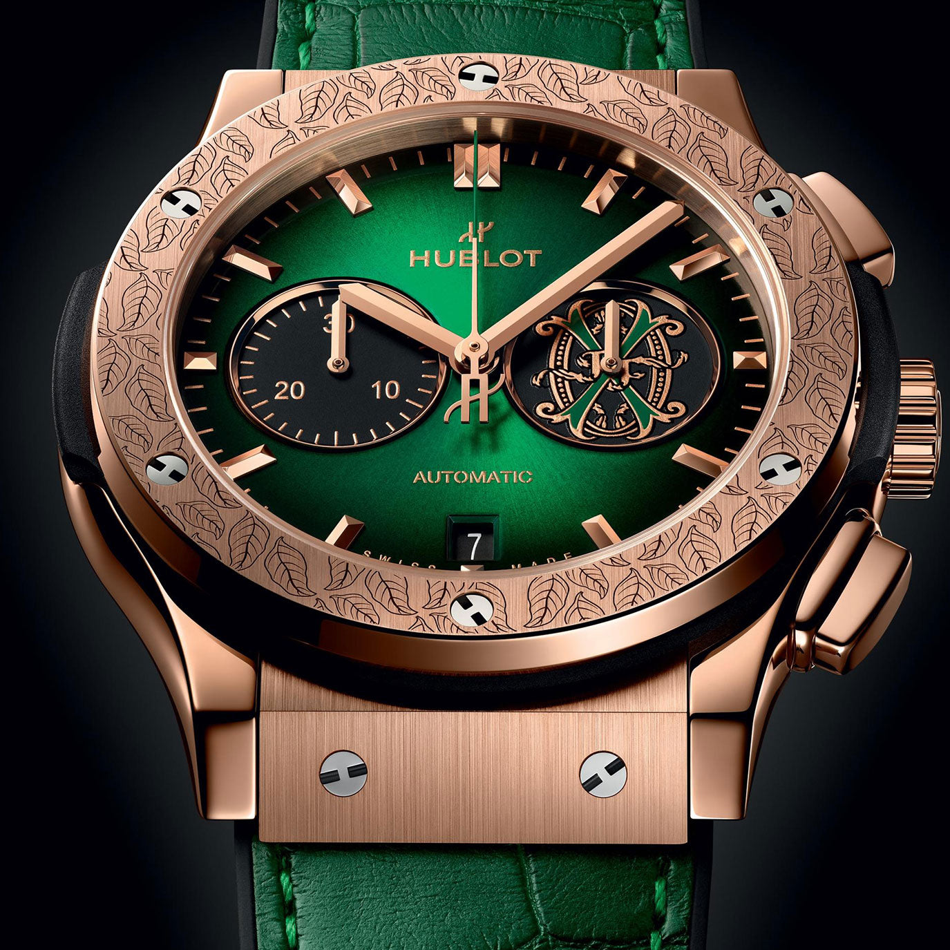 Unworn Classic Fusion Chronograph Arturo Fuente King Gold 42, 541.OX.8980.LR.OPX24, box and papers