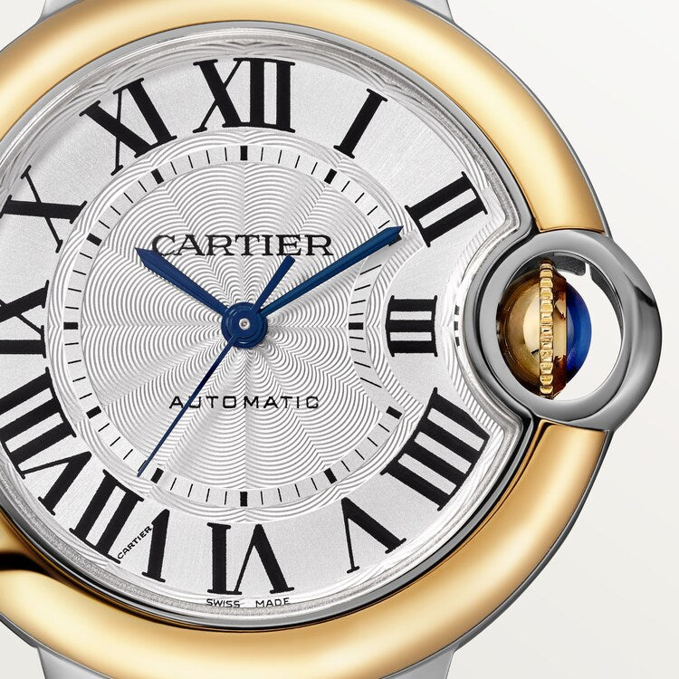 Unworn Ballon Bleu, Stainless Steel and 18k Yellow Gold, 36mm, Ladies, Ref# W2BB0038, box and papers