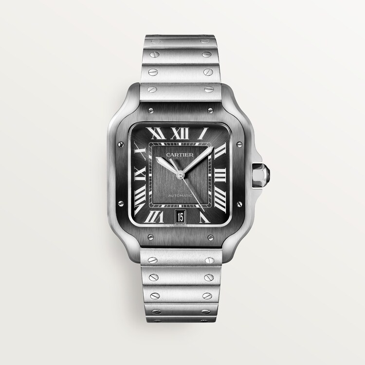 Unworn Santos de, Stainless Steel, 39.8mm, Ref# WSSA0037, box and papers