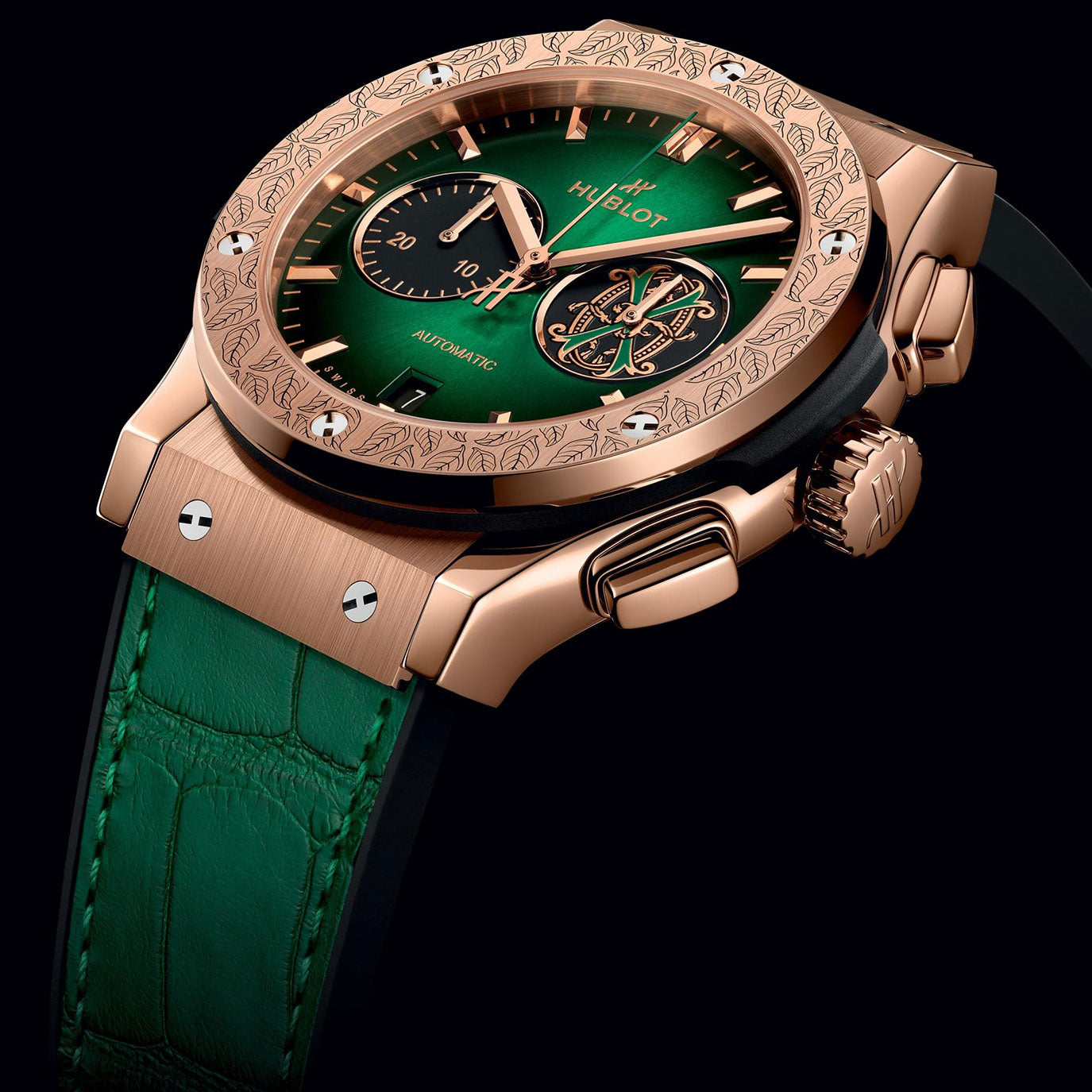 Unworn Classic Fusion Chronograph Arturo Fuente King Gold 42, 541.OX.8980.LR.OPX24, box and papers