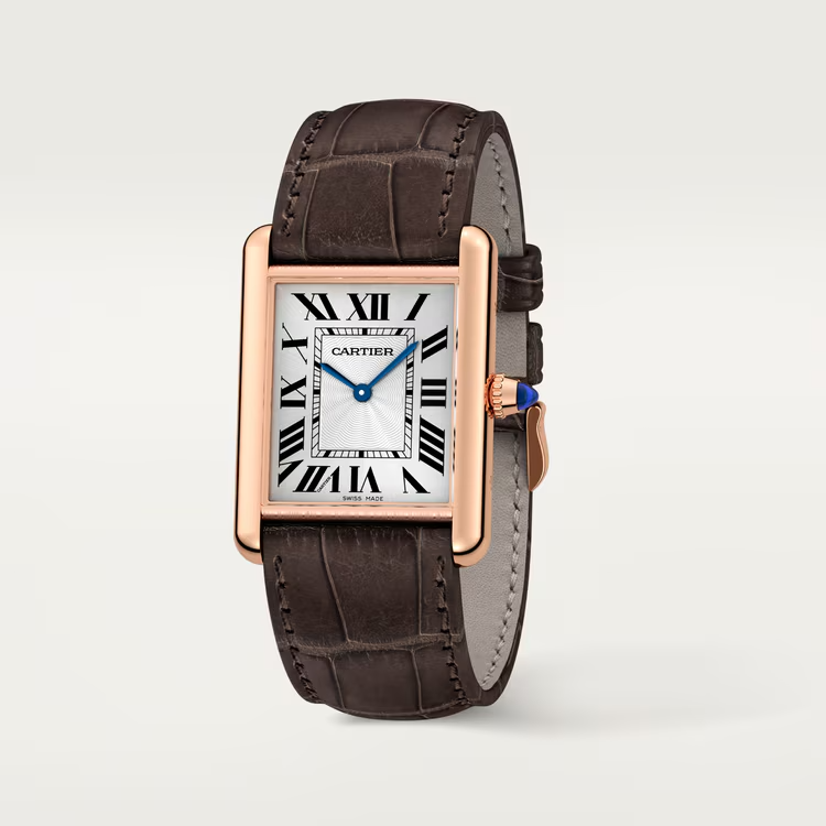 Unworn, Tank Louis, 18k Rose Gold, 33.7mm x 25.5mm, Ref# WGTA0011, box and papers