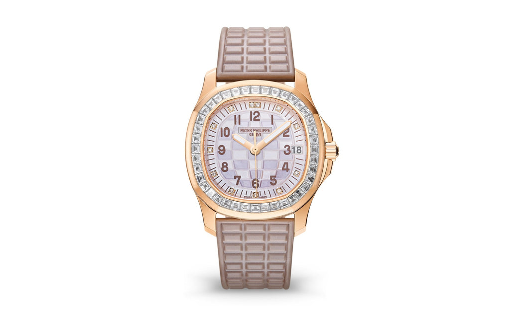 Aquanaut Luce Haute Joaillerie, 18k Rose Gold, 35, 6mm, Ref# 5072R-001