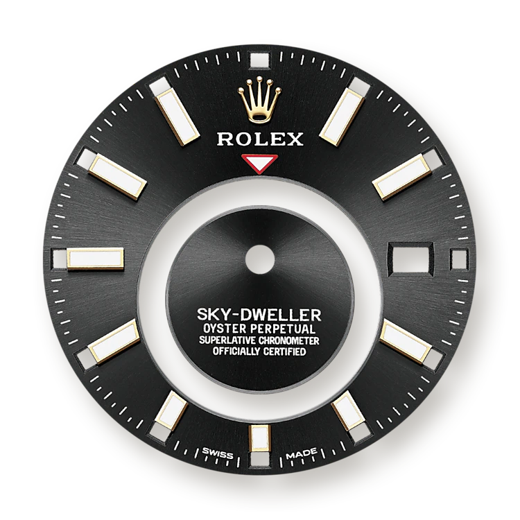 Sky-Dweller 42mm, 18k Yellow Gold, Oysterflex, Ref# 326238-0009