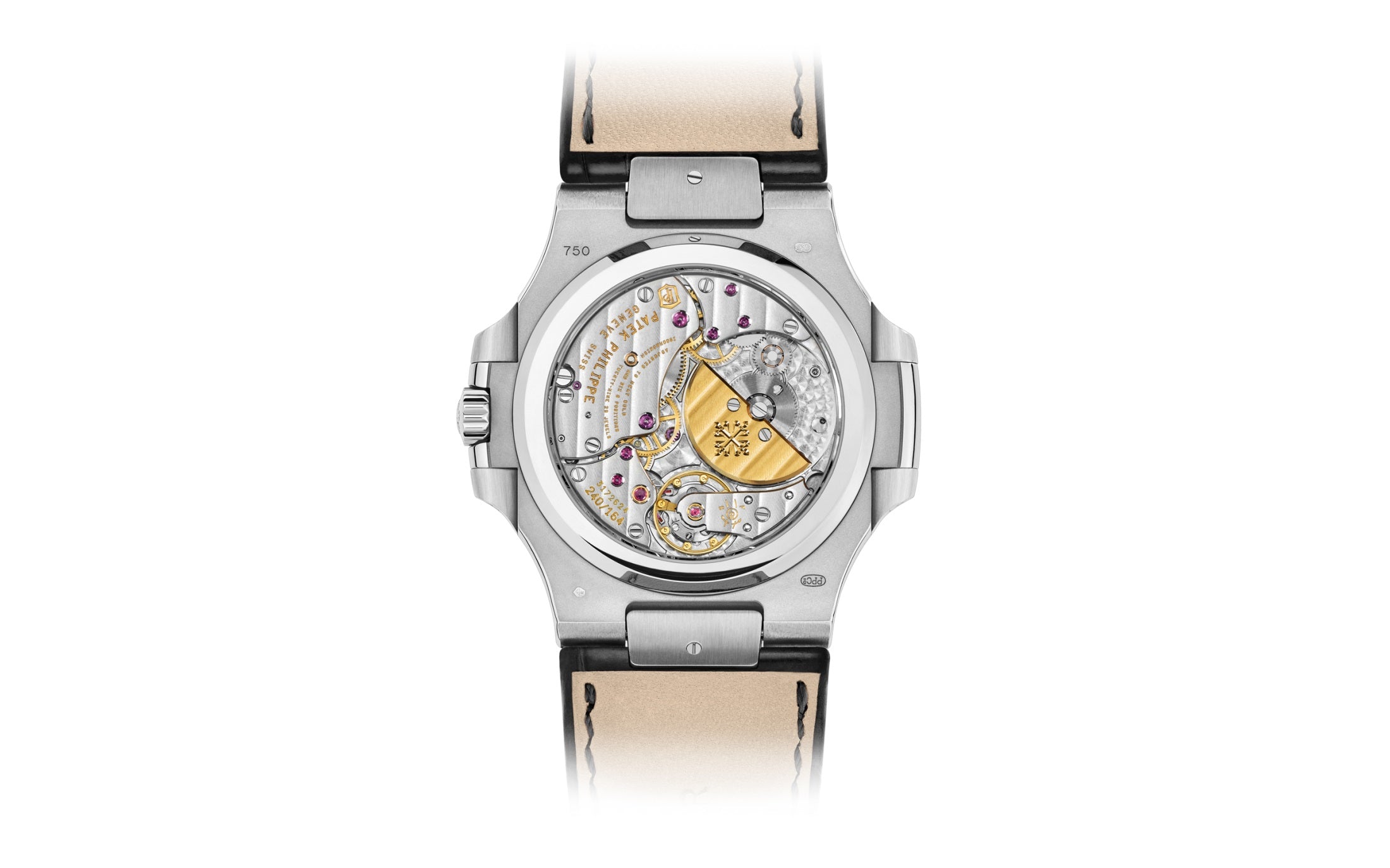 Nautilus Date, Moon Phases Watch, 18k White Gold, 40mm, Ref# 5712G-001