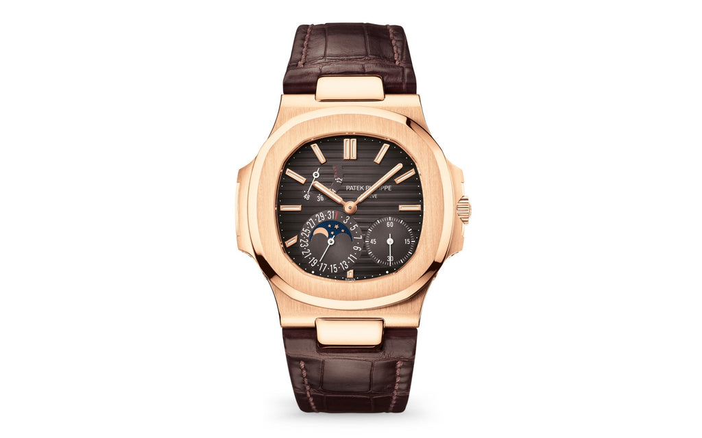 Nautilus Date, Moon Phases Watch, 18k Rose Gold, 40mm, Ref# 5712R-001