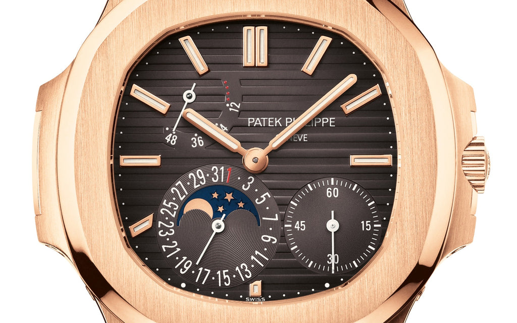 Nautilus Date, Moon Phases Watch, 18k Rose Gold, 40mm, Ref# 5712R-001