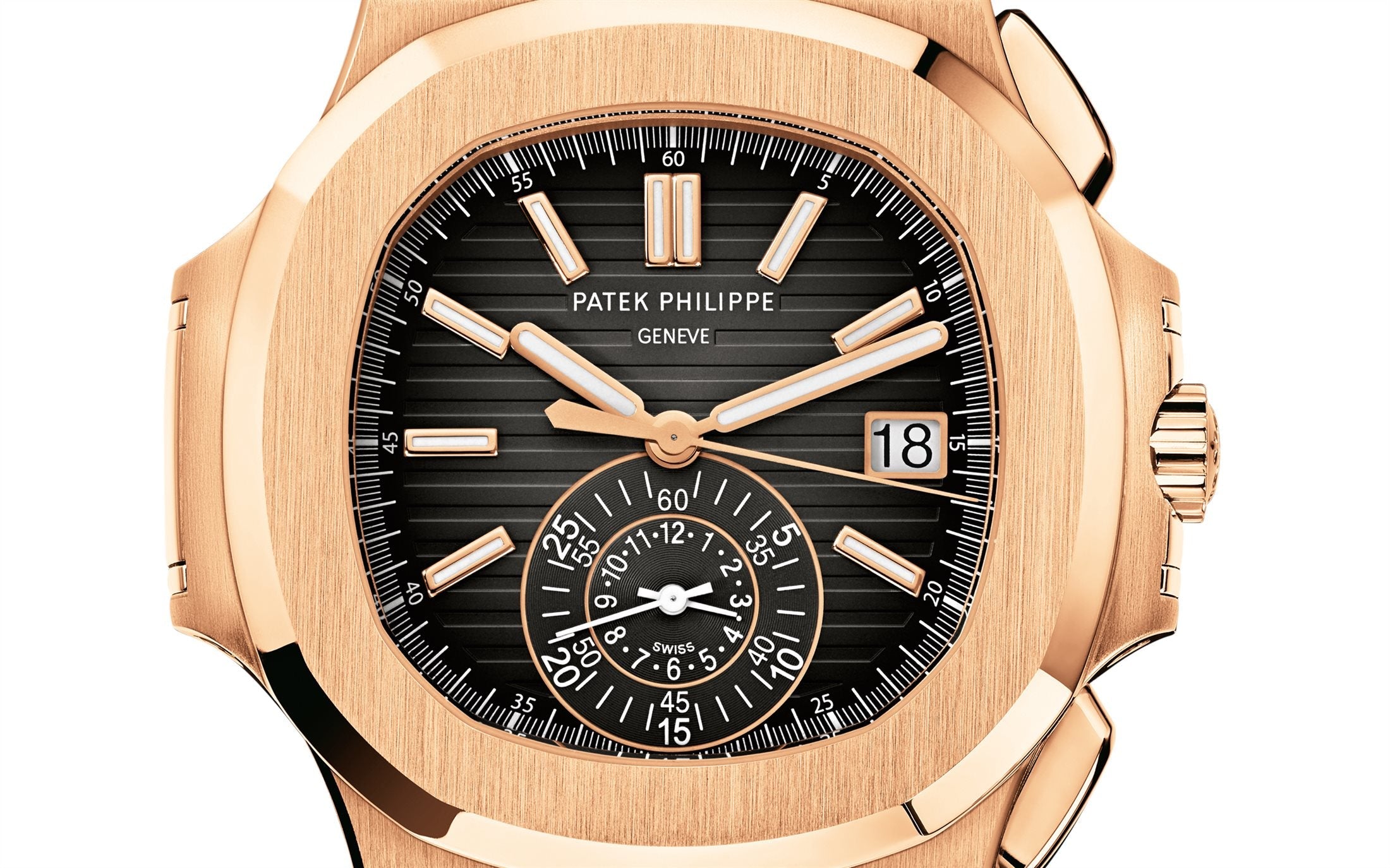Nautilus Flyback Chronograph, Date Watch, 18k Rose Gold, 40, 5 mm, Ref# 5980/1R-001