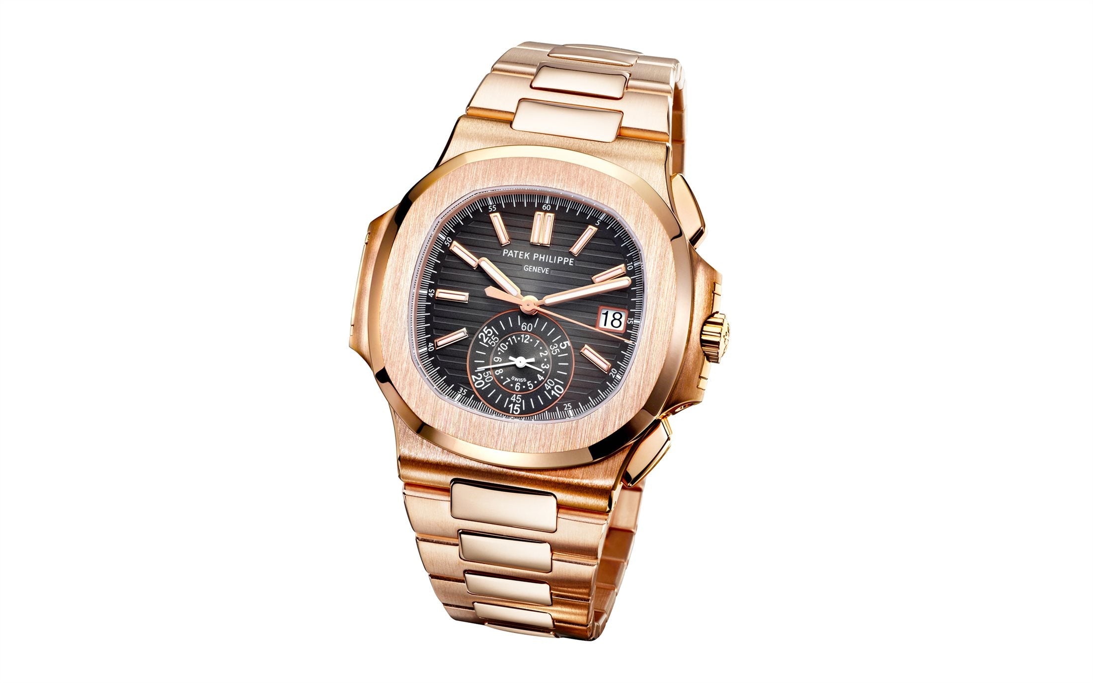 Nautilus Flyback Chronograph, Date Watch, 18k Rose Gold, 40, 5 mm, Ref# 5980/1R-001