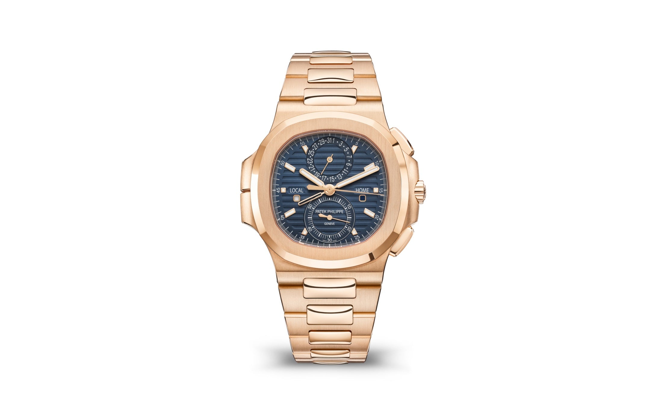 Nautilus Travel Time Chronograph Watch, 18k Rose Gold, 40, 5 mm, Ref# 5990/1R-001