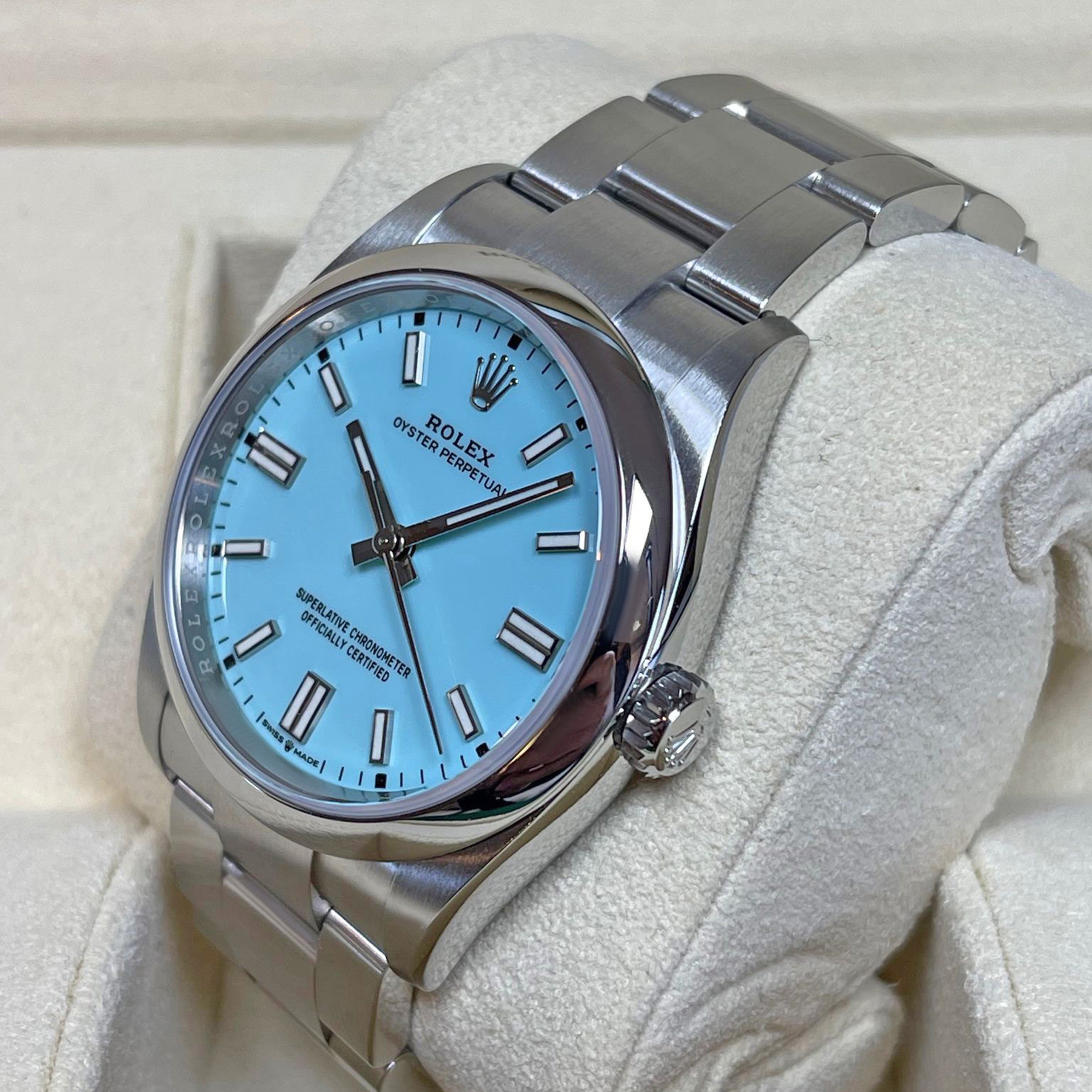 Oyster Perpetual 36, Turquoise blue dial, 36mm, Oystersteel Ref# 126000-0006