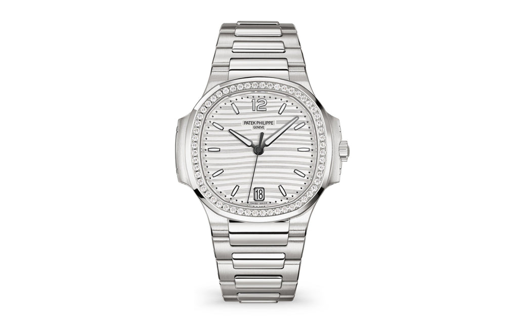 Nautilus Ladies Automatic Watch, Stainless Steel and Diamonds, 35, 2mm, Ref# 7118/1200A-010