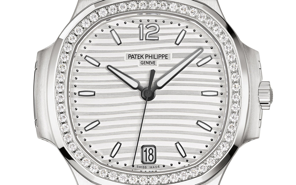 Nautilus Ladies Automatic Watch, Stainless Steel and Diamonds, 35, 2mm, Ref# 7118/1200A-010