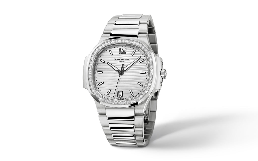Nautilus Ladies Automatic Watch, Stainless Steel and Diamonds, 35, 2mm, Ref# 7118/1200A-010